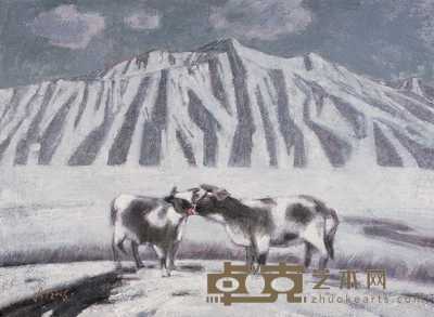 马一平 双牛图 75×100cm.